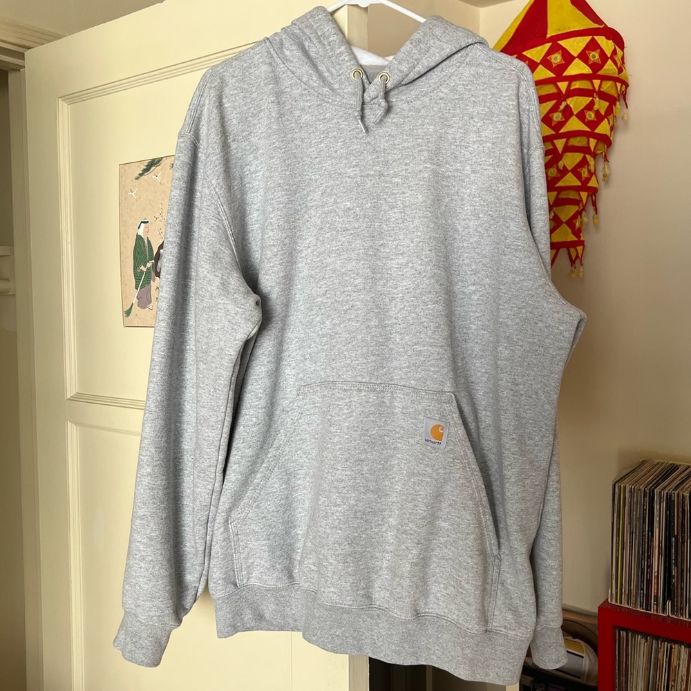 Mens carhartt gray hoodie barely worn